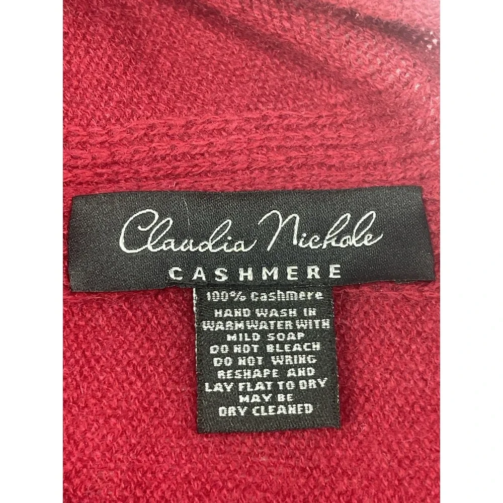 Claudia Nichole Cashmere Merlot Poncho Wrap Topper Scarf One Size Soft Knit